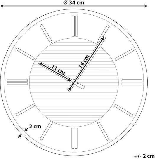Ceas de perete Ø 34 cm alb Daroca