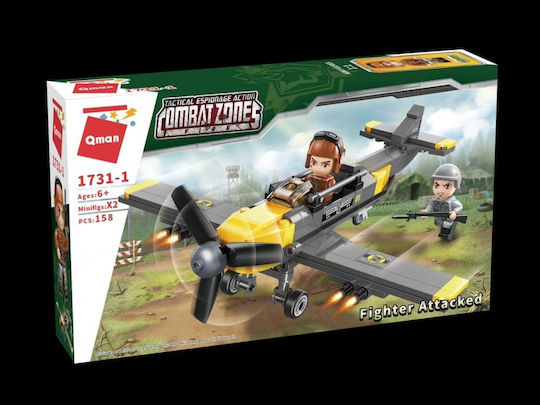 Qman Building Blocks Fighter Attacked For 6+ Years 158 Pieces