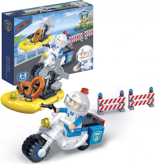 Banbao Blocks Policemotor & Boat for 4 - 8 Years 62pcs