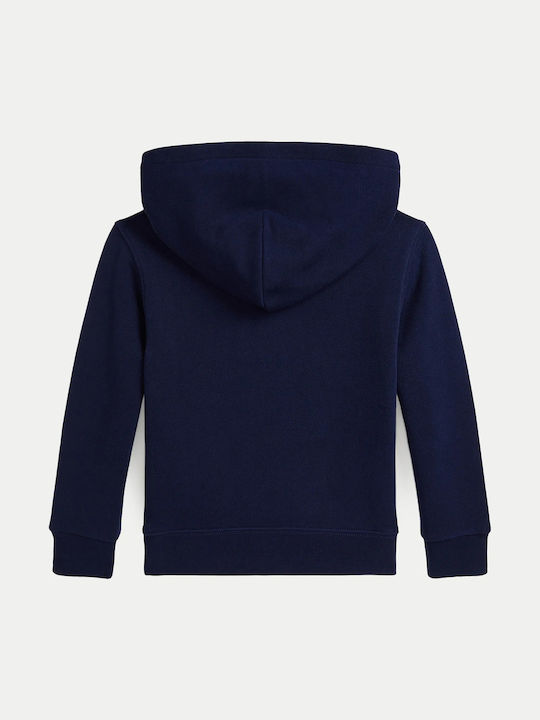 Ralph Lauren Fleece - Polar Hanorac pentru copii cu glugă Cruise Navy