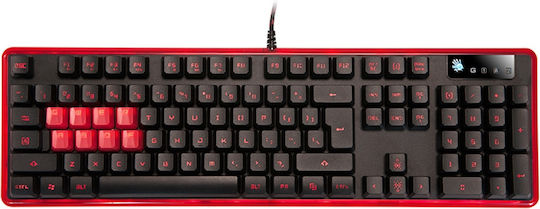 A4Tech B2278 Gaming Mechanisches Tastatur mit Benutzerdefinierten Schaltern und Beleuchteten Tasten (Englisch US)
