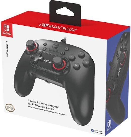 Hori Horipad+ Ενσύρματο για Switch Μαύρο