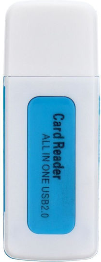 Card Reader USB 2.0 για SD/microSD/xD Λευκό