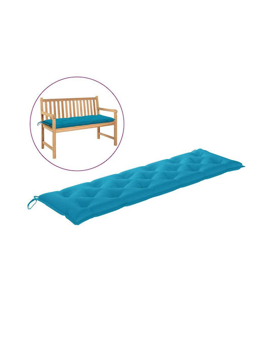 vidaXL Wasserdichtes Sitzbank-Kissen Gartenstuhlkissen Blau 50x180cm