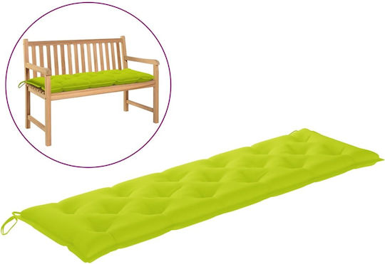vidaXL Waterproof Възглавница за Градинска Пейка Зелен 50x180см. 314979
