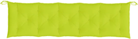 vidaXL Waterproof Възглавница за Градинска Пейка Зелен 50x180см. 314979