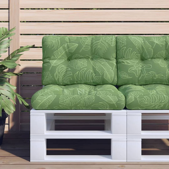 vidaXL Garden Chair Cushion with Backrest Green 2 Pieces 50x50cm