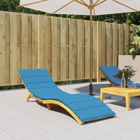 vidaXL Blue Sunbed Cushion with Backrest 200x70cm