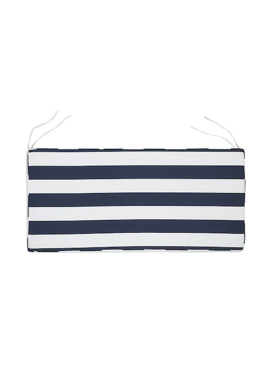 Beliani Μαξιλάρι για Παγκάκι Κήπου Blue And White 54x112εκ.