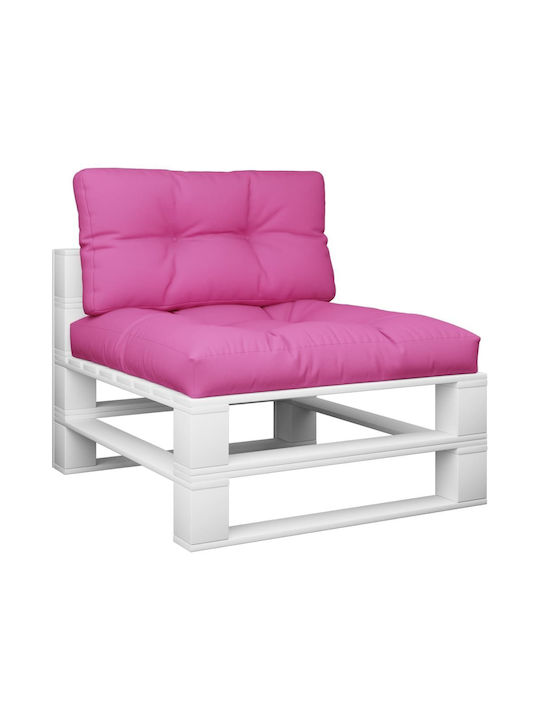 vidaXL Gartenstuhlkissen mit Rückenlehne Rosa 2 Stück 70x70cm