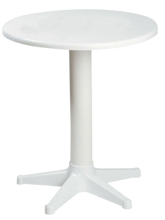 Outdoor Dinner Free Standing Plastic Table White 60x60x76cm