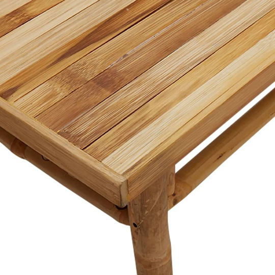Tisch für kleine Außenbereiche aus Bambus Stabil 70x40x35cm