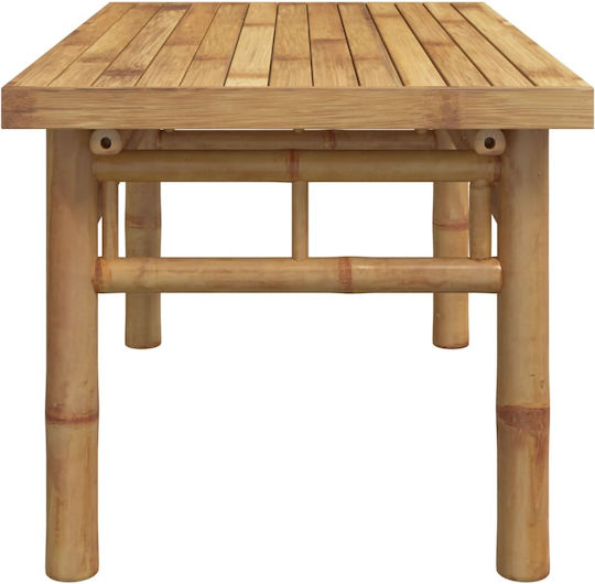 Tisch für kleine Außenbereiche aus Bambus Stabil 70x40x35cm