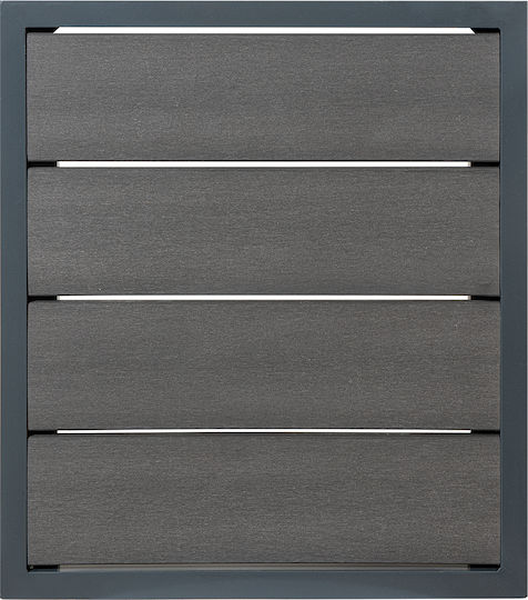 Маса Стабилна Polywood със Скелет от Алуминий Сив 134x74x72бр