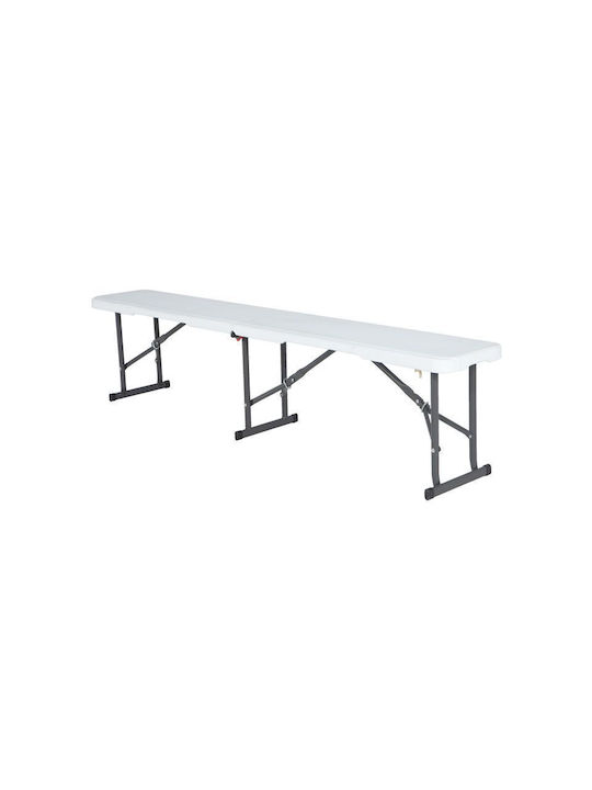 Bancă Exterior Plastic cu Perne 183x42x29cm