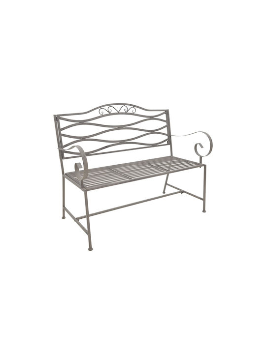 Benko Bancă Exterior Metalic Bronz cu Perne 114x45x95cm