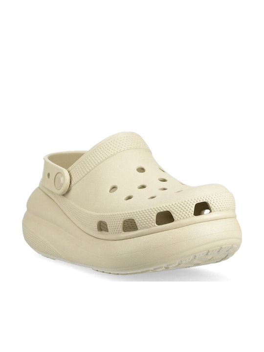 Crocs Classic Crush Ανατομικά Σαμπό Μπεζ