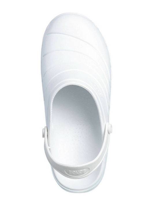 Scholl Work Light Анатомични Клоги Бял