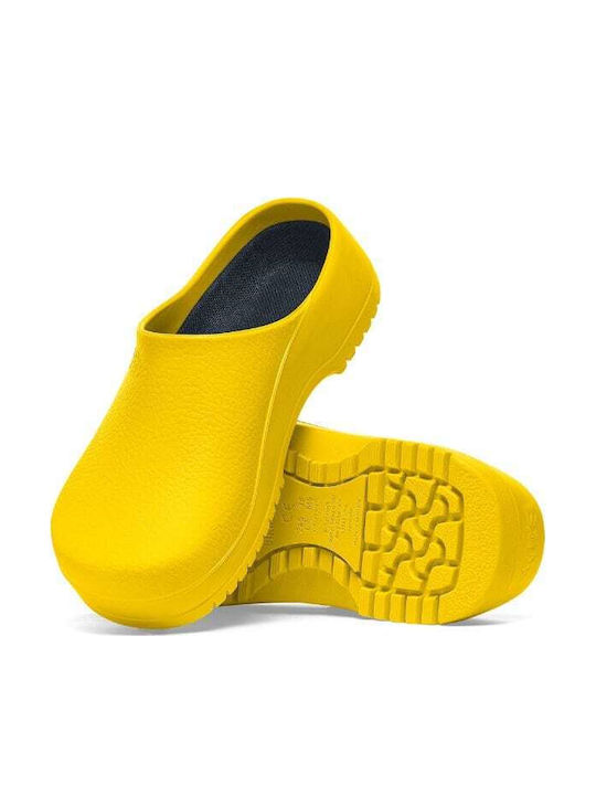 Birkenstock Super Birki Ανατομικά Σαμπό Κίτρινα