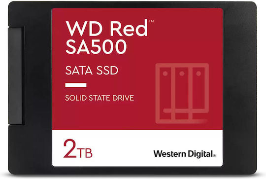 Western Digital Red SA500 SSD 2TB Тип 2.5'' със Свързване SATA III WDS200T2R0A
