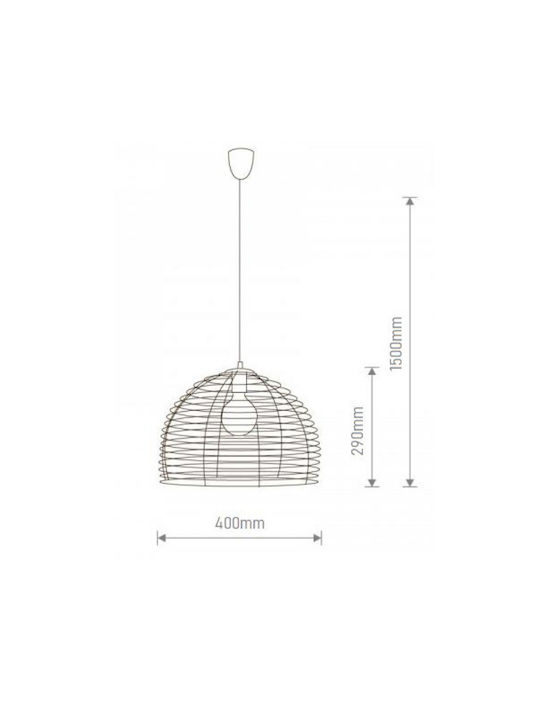 Elmark Pendant Light Single-Light for Socket E27 White