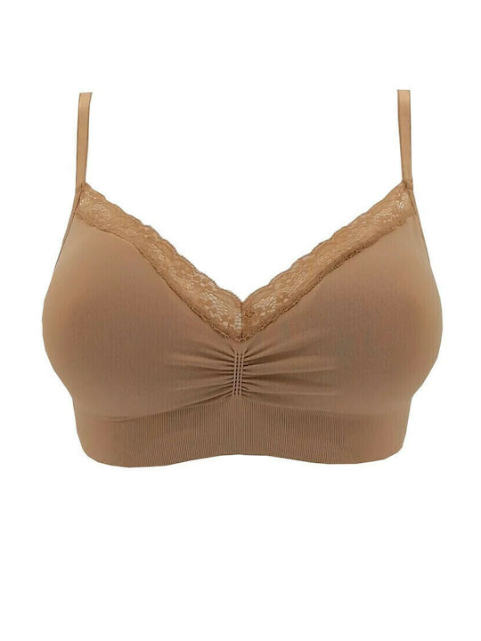 IDER Frauen Sport-BH Beige mit Polsterung