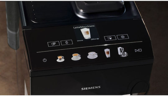 Siemens Eq.500 Αυτόματη Μηχανή Espresso 1500W Πίεσης 15bar με Μύλο Άλεσης Μαύρη TP511D01