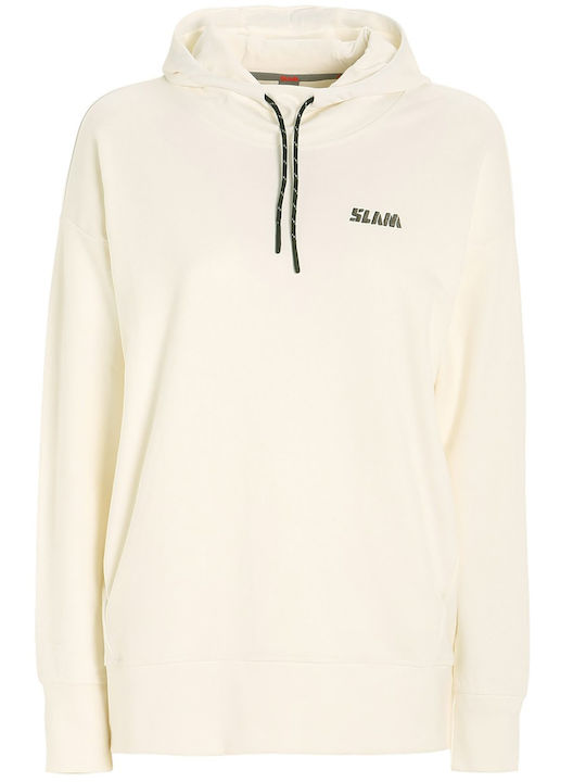 Slam Men's Sweatshirt with Hood and Pockets White