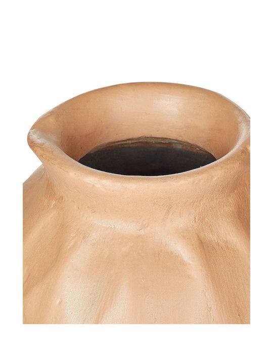 Beliani Dekorative Keramikvase Orange