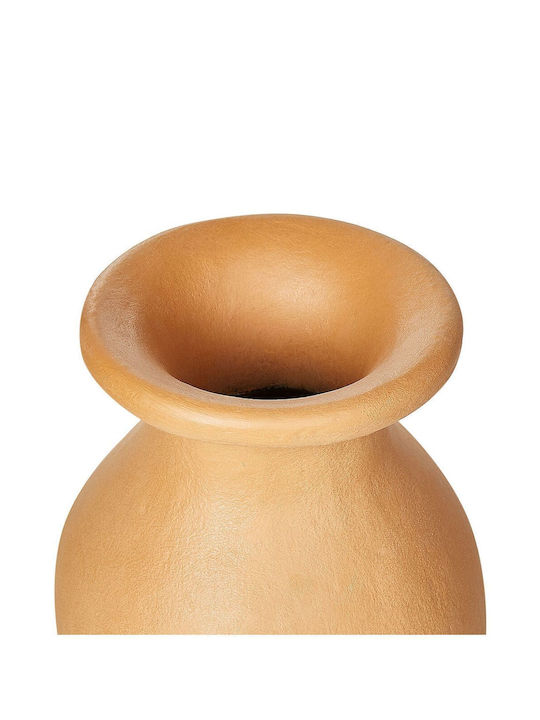 Beliani Decorative Vase Ceramic Orange