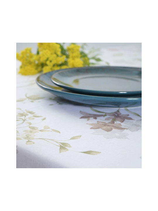 Dimeco Tablecloth Cotton Stain Resistant 5804 White 135x220cm