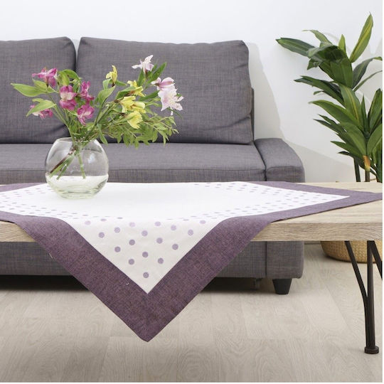Dimeco Τραπεζομάντηλο 1523 Purple 140x140εκ.