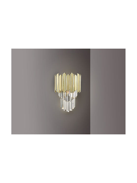 Tiara Leuchte Wand mit Fassung G9 Gold 22cm