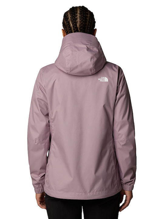 Quest Women's Short Lifestyle Jacket Waterproof and Windproof for Spring or Autumn with Hood Rose