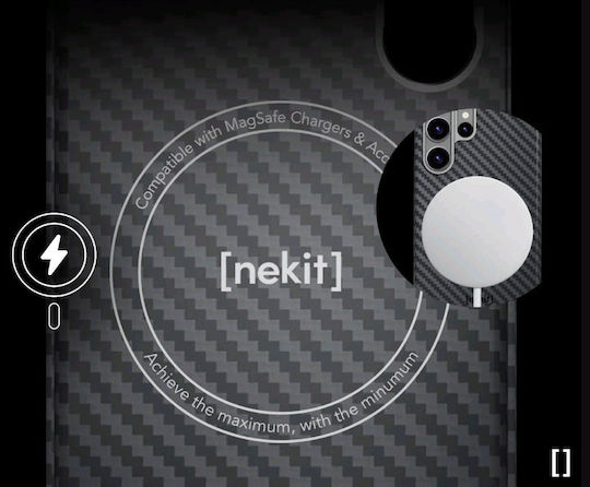 Nekit Umschlag Rückseite Aramid Fiber 1mm Schwarz (Galaxy S24 Ultra)