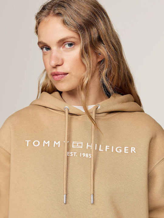 Tommy Hilfiger Jachetă Hanorac pentru Femei Cu glugă Classic Khaki