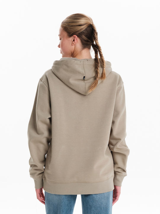 Long Women's Sweatshirt Hooded Green