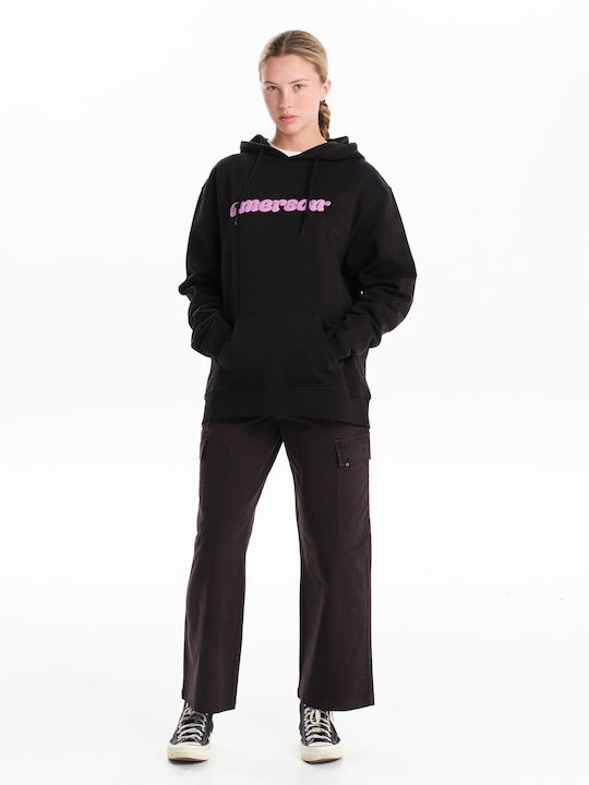 Women's Sweatshirt Hooded Black