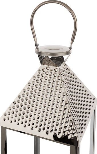 Beliani Metallic Silver Lantern 18cm