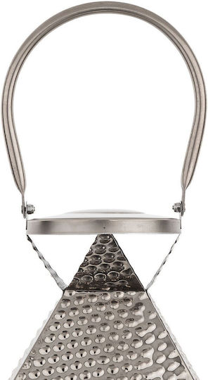 Beliani Metallic Silver Lantern 18cm