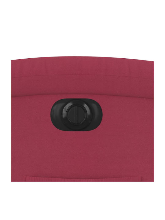 Relaxsessel mit Fußhocker Samt Bordeaux 71x86.5x99.5cm