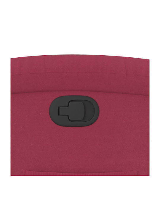 Relaxsessel mit Fußhocker Samt Bordeaux 71x86.5x99.5cm