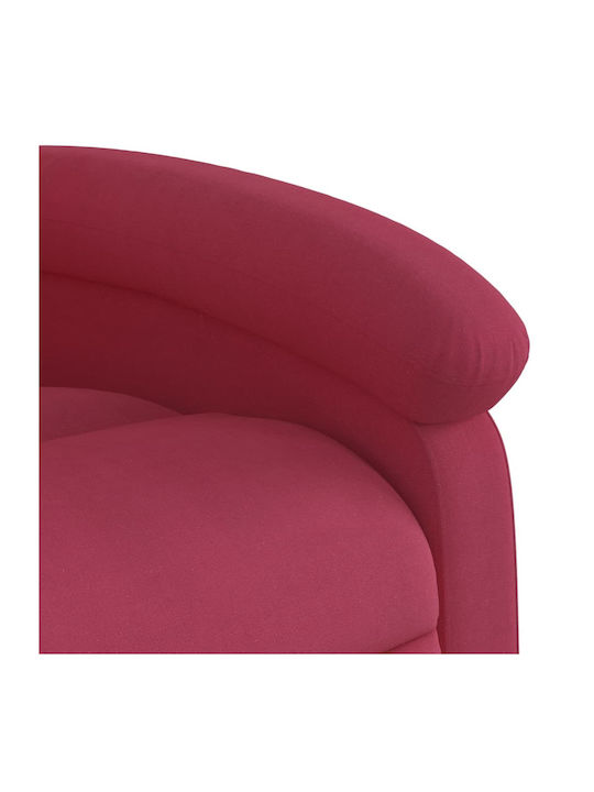Relaxsessel mit Fußhocker Samt Bordeaux 71x86.5x99.5cm