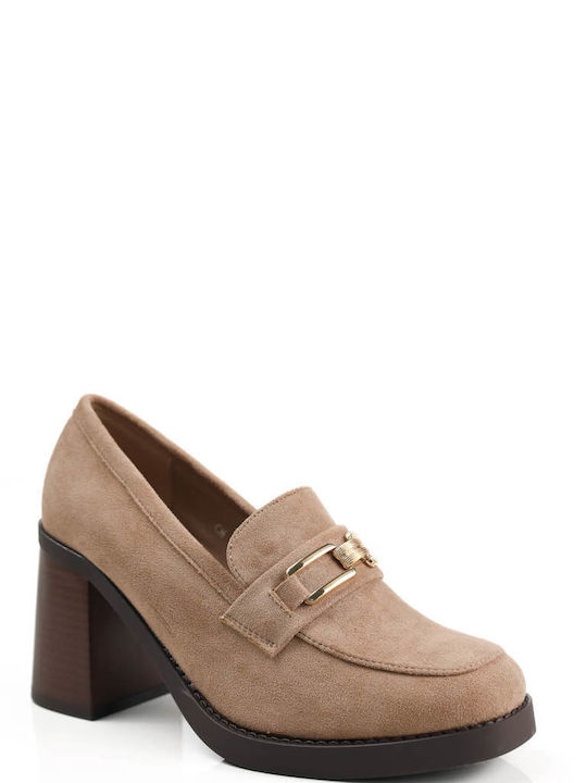 Ligglo Suede Beige Heels