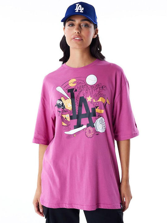 New Era Mlb Food Herren T-Shirt Kurzarm Pink