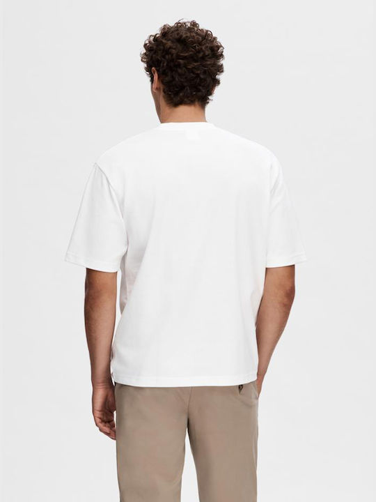 Selected Men's Short Sleeve T-shirt White