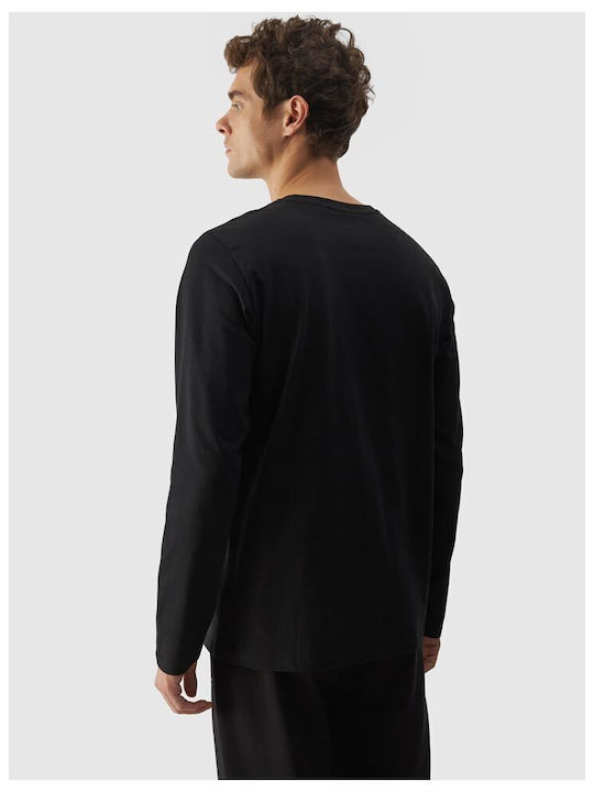 4F Men's Long Sleeve Blouse Black