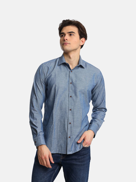 Paco & Co Men's Shirt Long Sleeve Cotton Grey