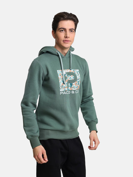 Life Style Butiken Herren Sweatshirt mit Kapuze Mint