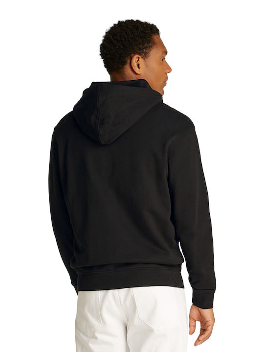 Calvin Klein Men's Sweatshirt Jacket with Hood Black